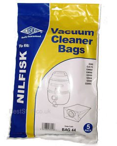 PACK OF 5 VACUUM CLEANER BAGS TO FIT NILFISK VACUUM CLEANERS