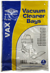 Electruepart BAG 120 5 pack Vacuum Cleaner Bags to fit VAX Vacuum Cleaners