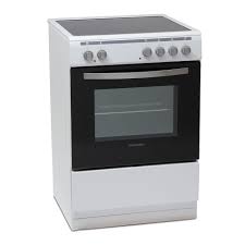MONTPELLIER WHITE SINGLE CAVITY ELECTRIC COOKER WITH CERAMIC HOB