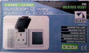 Outdoor switch weather ready 13A 2 gang